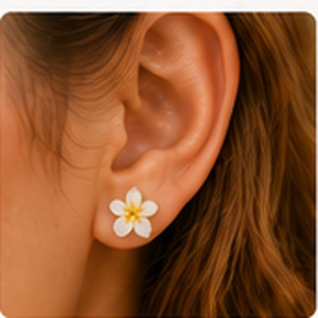 Earring shown on model
